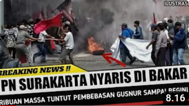 CEK FAKTA: Tuntut Pembebasan Gus Nur dan Bambang Tri, Ribuan Massa Nyaris Bakar PN Surakarta