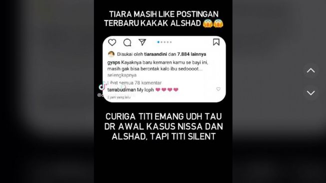 Like Postingan Terbaru Kakak Alshad Ahmad, Warganet Curiga Tiara Andini Sudah Tahu dari Awal Soal Nissa Asyifa