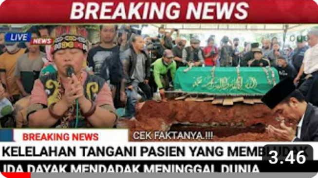 Cek Fakta: Kabar Duka, Ida Dayak Mendadak Meninggal Dunia karena Kelelahan Tangani Pasien, Benarkah?