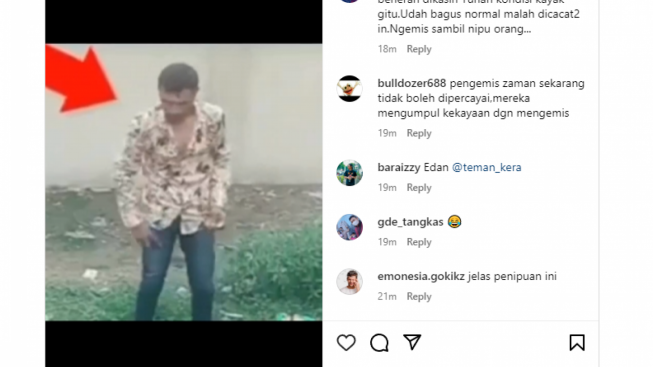 Pengemis Pura-pura Lumpuh, Terekam CCTV Sudah Bisa Berjalan