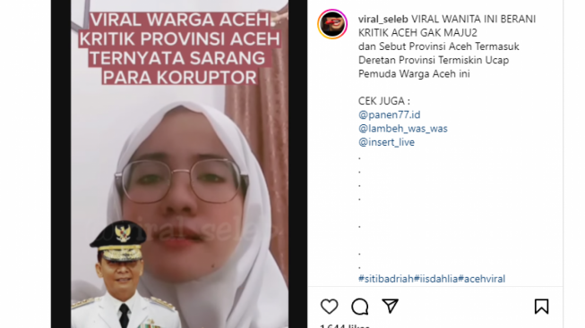 Ikuti Jejak Bima, Perempuan Aceh Kritik Pemda yang Koruptor, Netizen Khawatir: Tolong Kawal