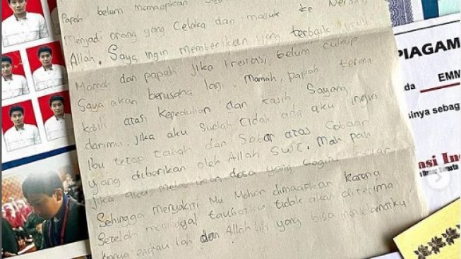 Istri Ridwan Kamil Temukan Surat Eril yang Ditulis Saat Kelas 6 SD, Isinya Isyaratkan Akan Menghadap Ilahi Lebih Dulu