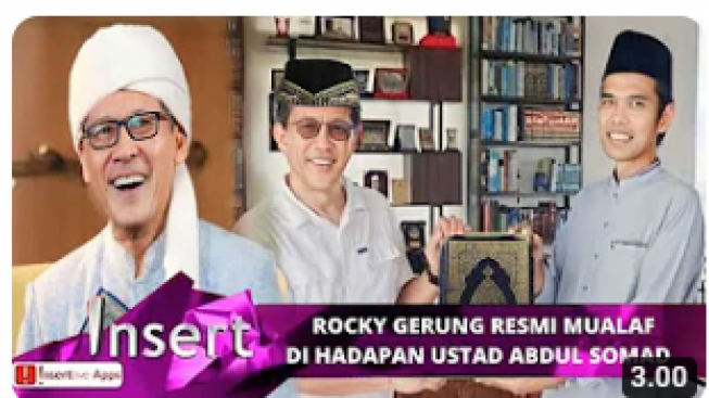 CEK FAKTA: Rocky Gerung Resmi Memeluk Agama Islam di Hadapan Ustaz Abdul Somad, Benarkah?