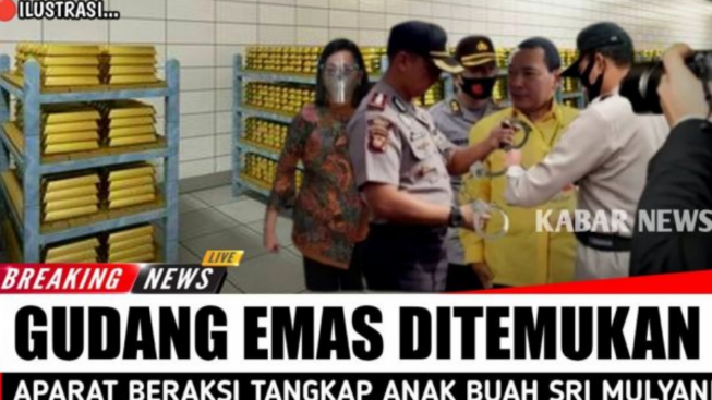 CEK FAKTA: Geger! Usai 100 Ton Emas Berhasil Ditemukan, Anak Buah Sri Mulyani Ditangkap, Benarkah?