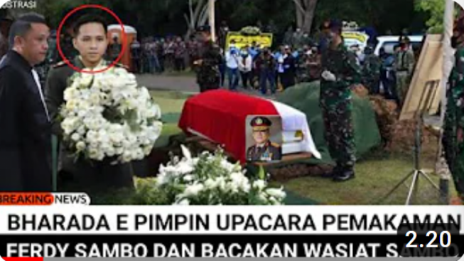 CEK FAKTA: Bharada E Pimpin Upacara Pemakaman Ferdy Sambo