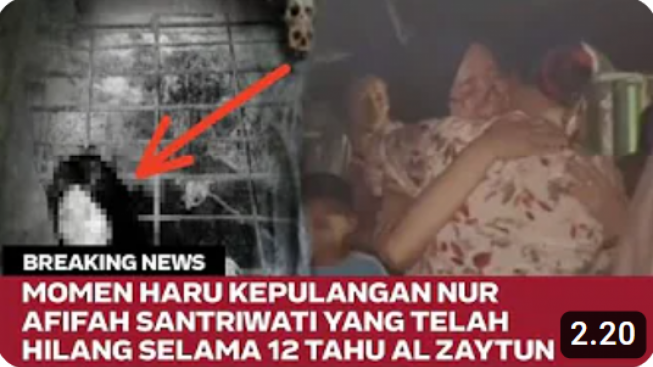 Momen Haru Kepulangan Nur Afifah Santriwati yang 12 Tahun Terkurung di Al Zaytun, Benarkah?