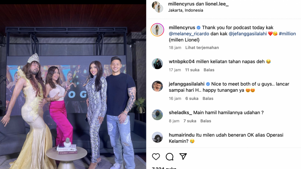 Millen Cyrus terlihat berbeda