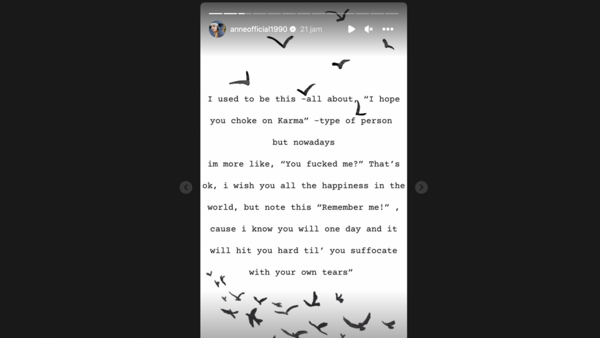 Menohok, kata-kata Putri Anne