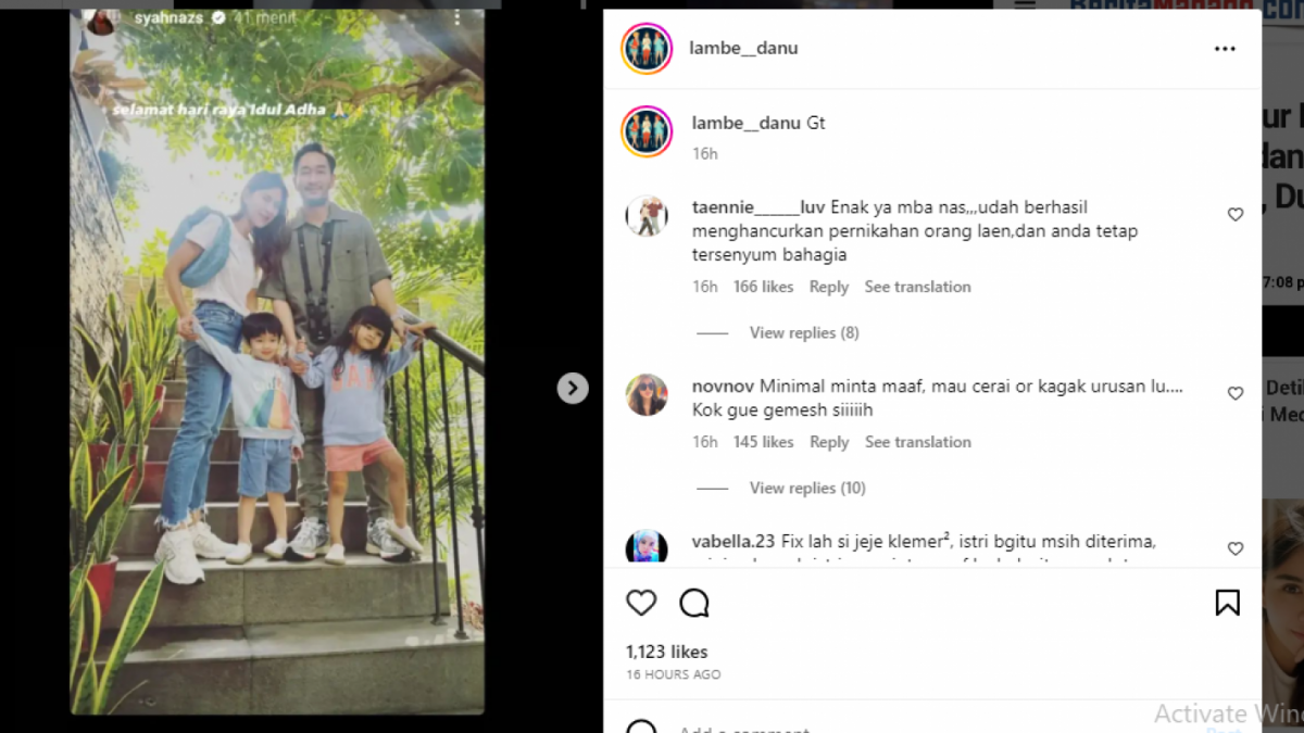 momen Syahnaz rayakan idul adha [Instagram]