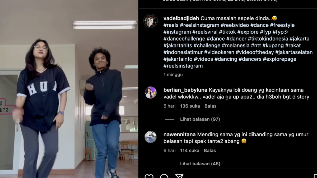 Vadel dance bareng seorang gadis