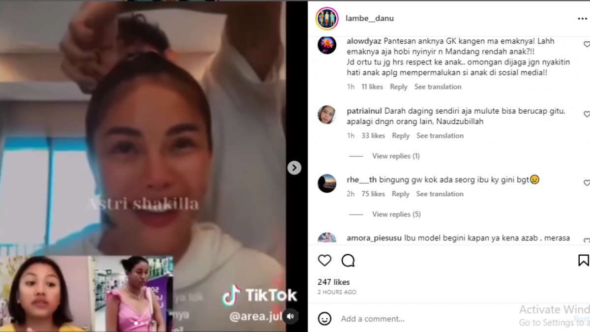 Nikmir komentari pakaian Lolly [Instagram]