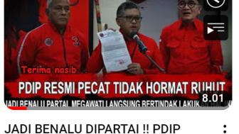 CEK FAKTA: Jadi Benalu di PDIP, Megawati Resmi Pecat Ruhut Sitompul, Benarkah?