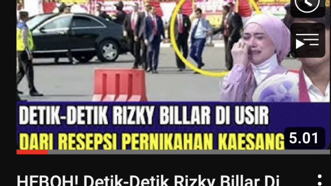 CEK FAKTA: Rizky Billar Diusir dari Acara Resepsi Pernikahan Kaesang-Erina Gudono, Benarkah?