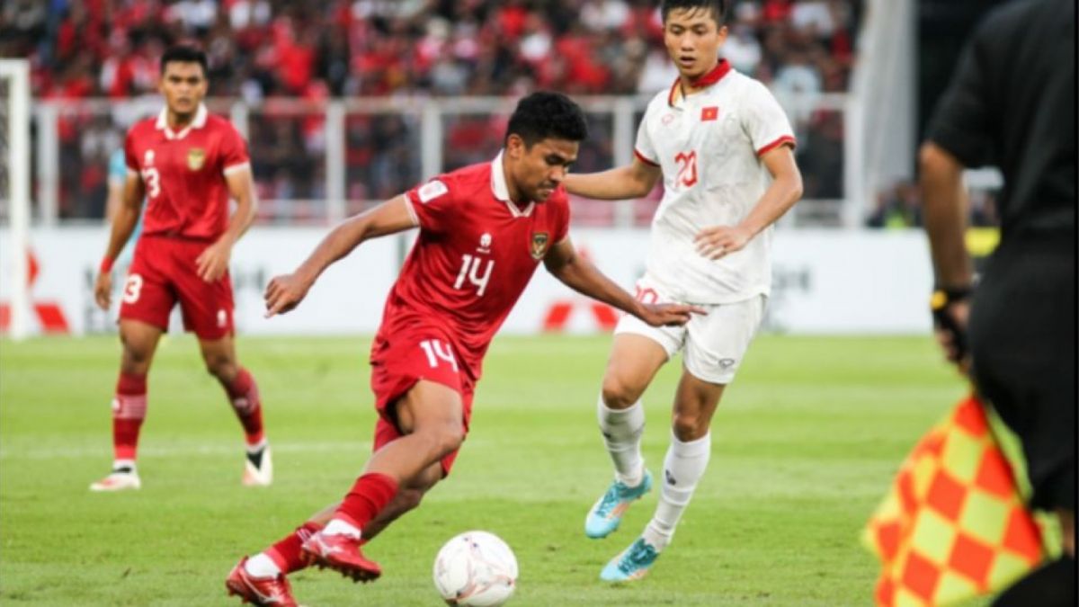 Asnawi Mangkualam Bahar saat bertanding melawan Vietnam di babak semifinal Piala AFF 2022. [[affmitsubishielectriccup.com]]