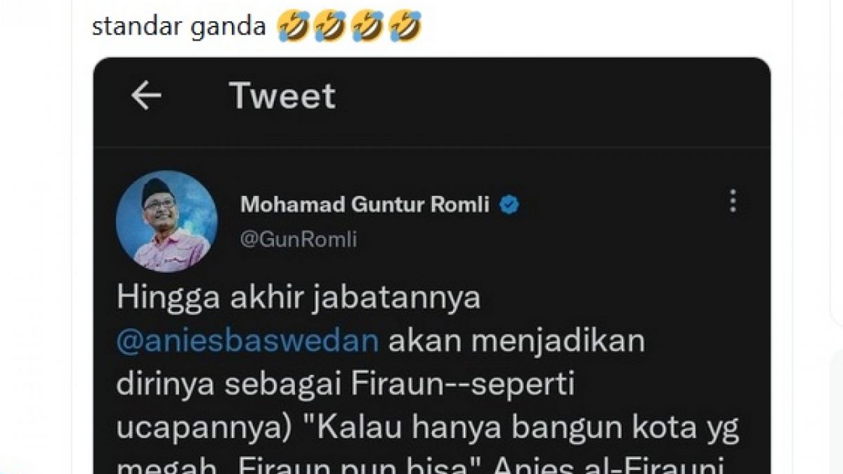 guntur romli - cak nun - anies baswedan - firaun [[Twitter/Reiza_Patters]]