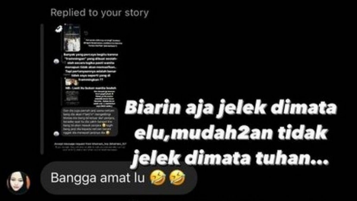 Rizky Billar balas komentar netizen. (dok. instagram)