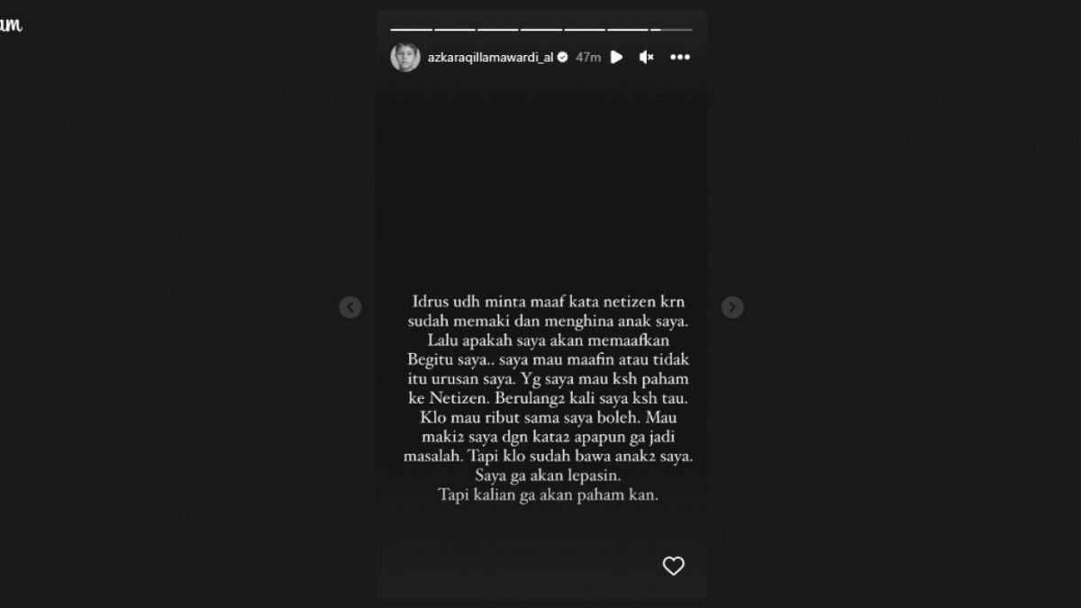 Tanggapan Nikita Mirzani usai Bunda Corla meminta damai. [(Instagram/azkaraqillamawardi_al)]