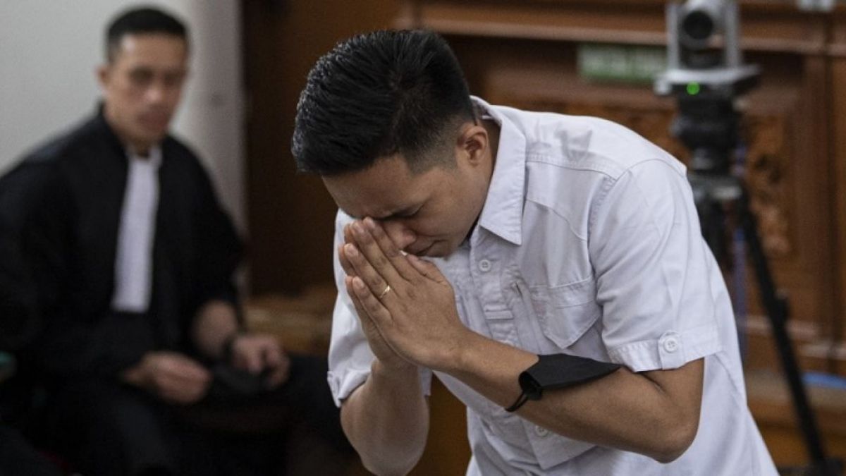 Richard Eliezer Pudihang Lumiu dalam sidang kasus pembunuhan berencana Brigadir Polisi Nofriansyah Yosua Hutabarat [[ANTARA FOTO/Sigid Kurniawan]]