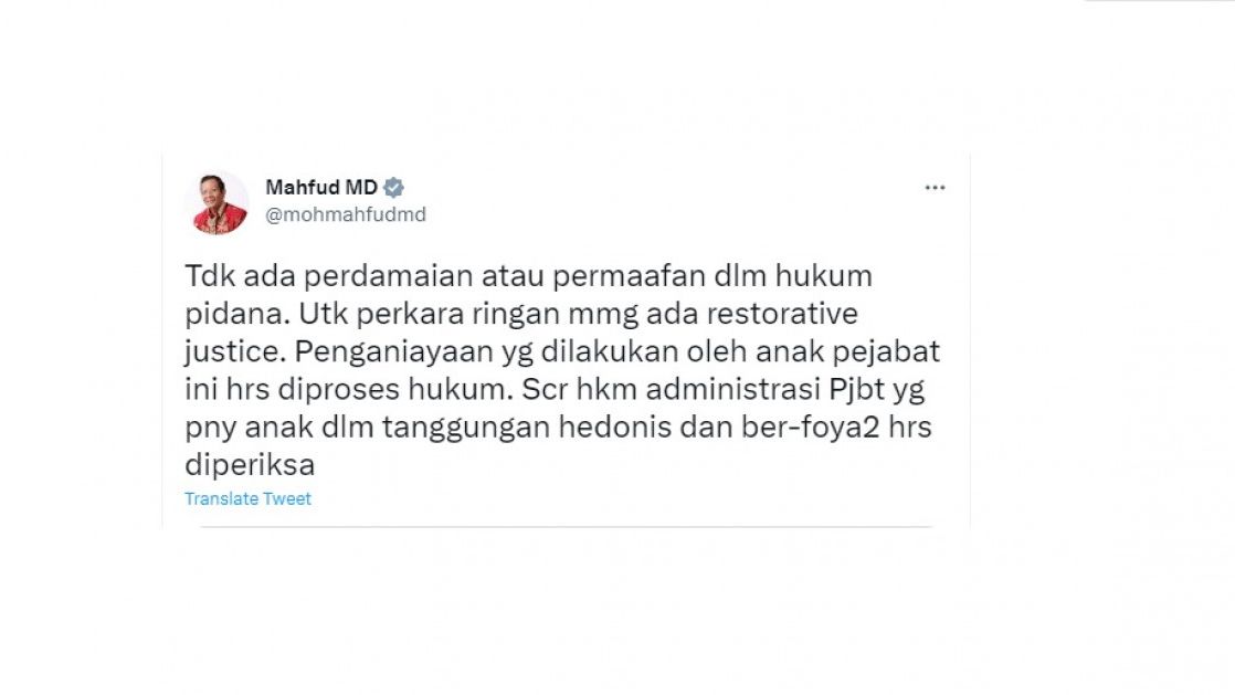 Cuitan Mahfud MD [(Twitter)]