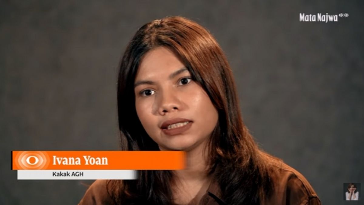 Kakak AGH (15) salah satu pelaku penganiayaan David Latumahina (17), Ivana Yoan. [YouTube/Najwa Shihab]
