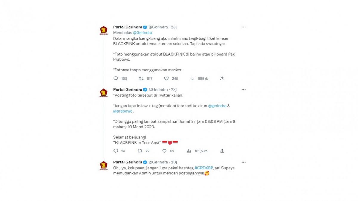 Cuitan akun Gerindra. [[screenshot]]