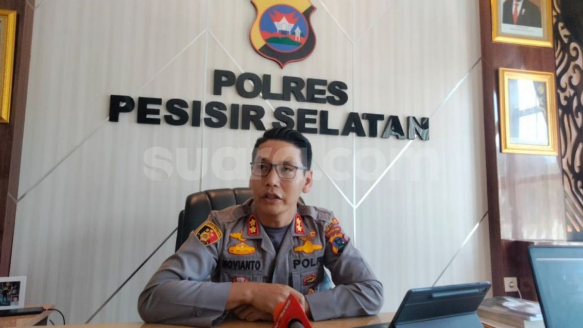 Kapolres Pesisir Selatan, AKBP Novianto Taryono di kantor Polres Pesisir Selatan [[Suara/Saptra S]]