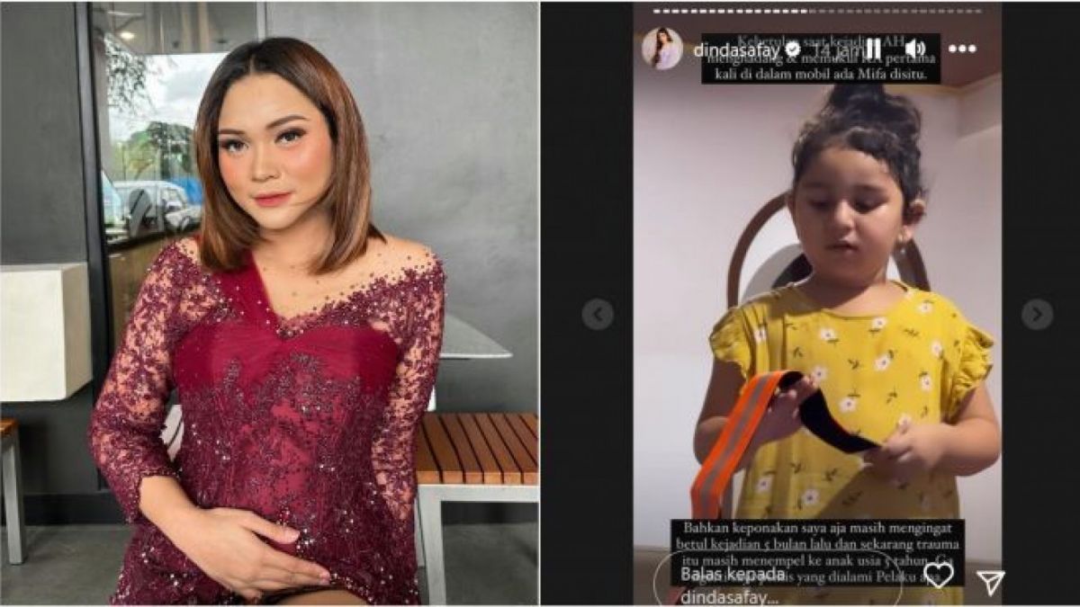 Penganiayaan adik Dinda Safay. [(Instagram/@dindasafay)]