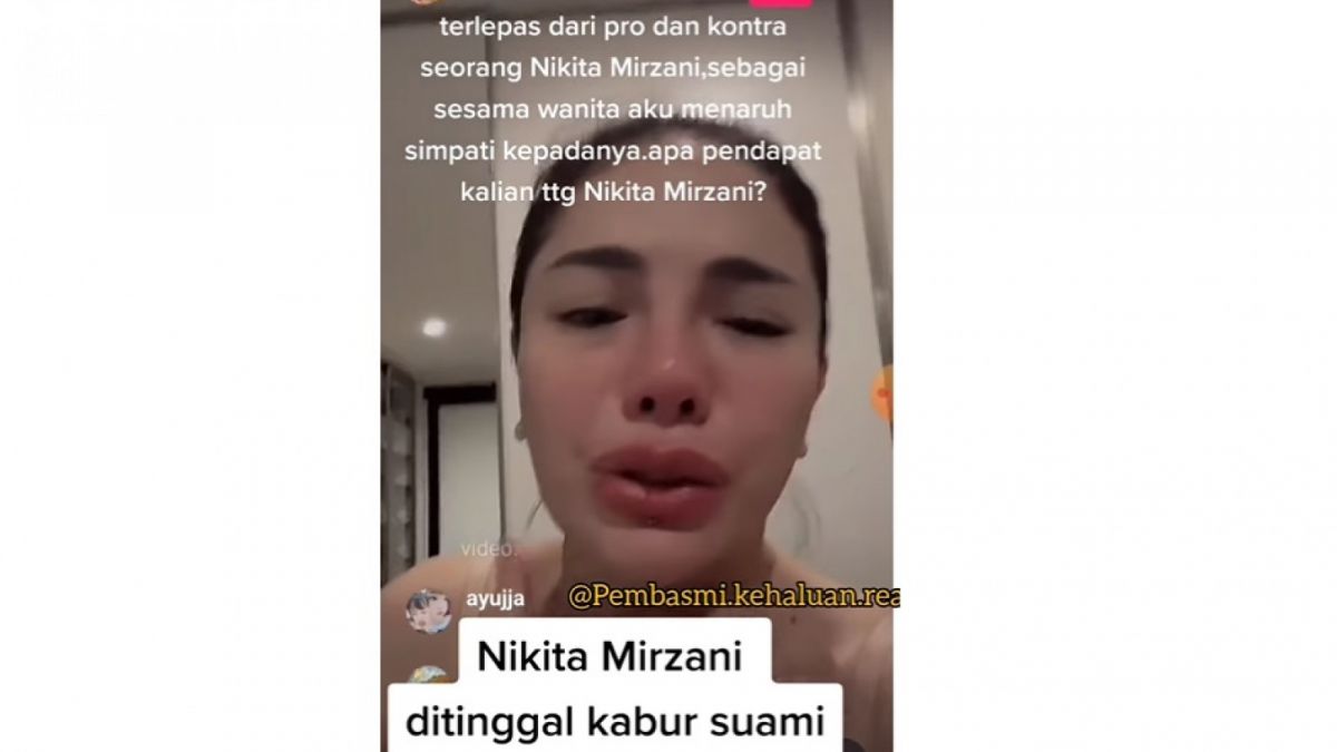 Postingan Nikita Mirzani Live di Instagram Live [(Instagram@lambegosiip)]