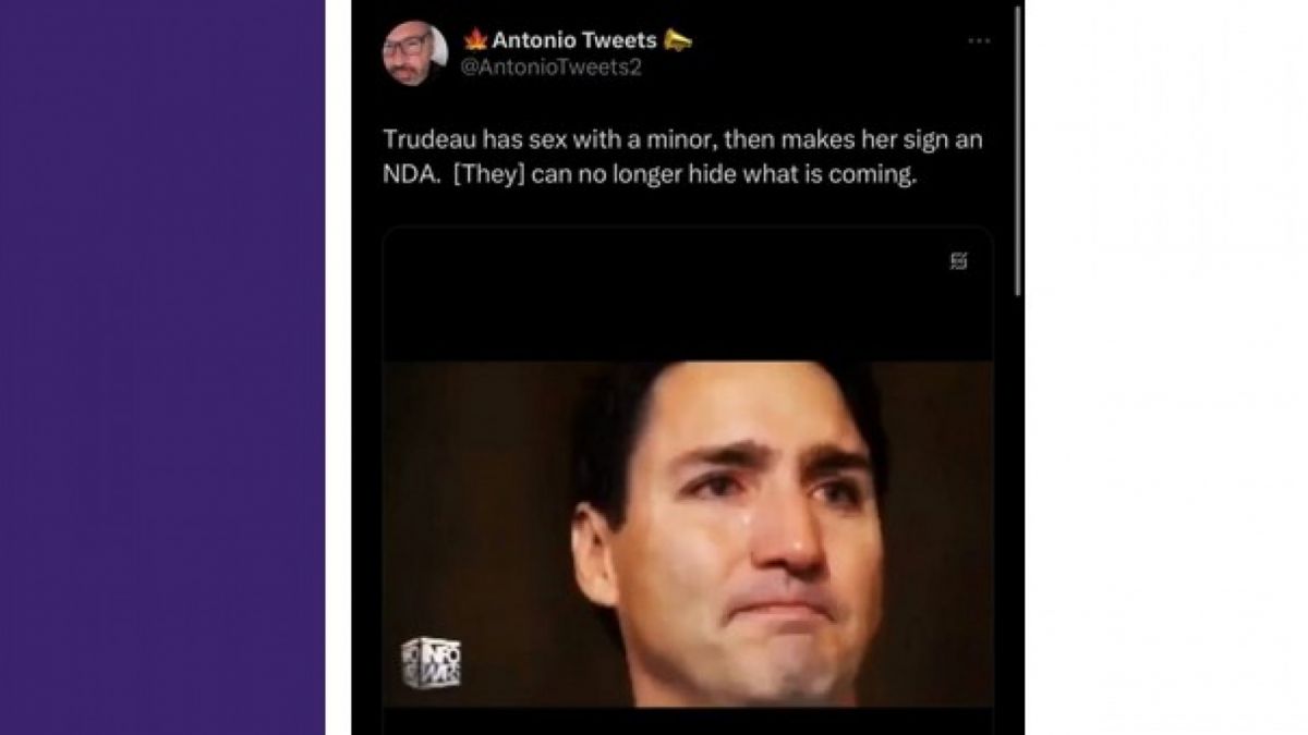 Sumber berita hoax tentang Perdana Menteri Justin Trudeau [[screenshot Turnbackhoax.id].]