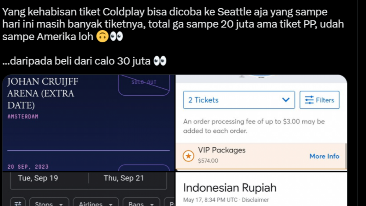 Konser Coldplay di Amerika Serikat. [Twitter @nmonarizqa]