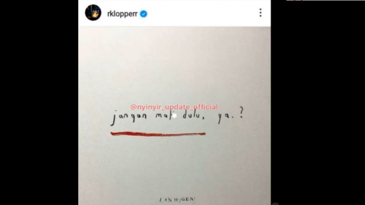 Rebecca Klopper Sempat Posting Kalimat Yang Bikin Nyesek, 'Jangan Mati ...