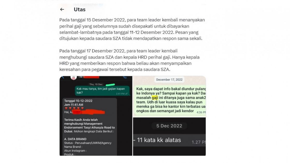 Curhatan warganet soal perilaku suami Tasyi. [Twitter/BudePji]