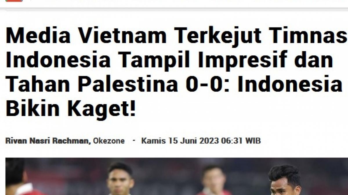 Artikel dari Okezone yang dicomot video YouTube akun Line Up Garuda [[screenshot YouTube].]