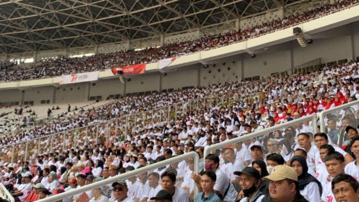 HUT Bhayangkara ke-77 di GBK, Sabtu (1/7/2023) [(Suara.com/Rakha)]