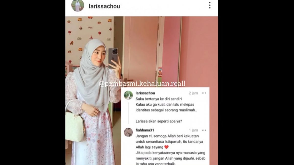 Postingan Larissa Chou [(Instagram/pembasmi.kehaluan,reall)]