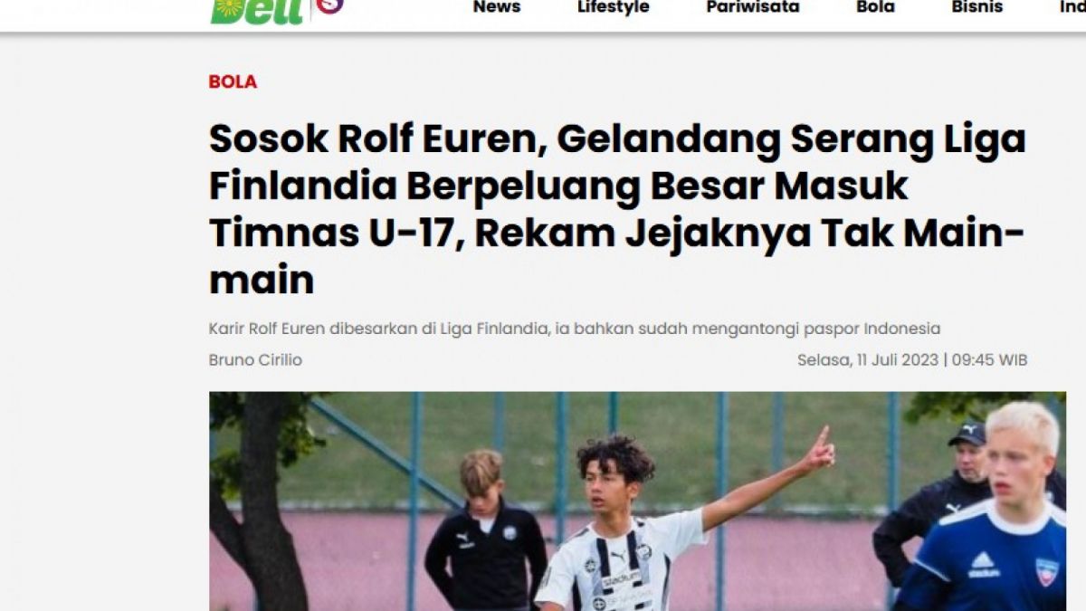 Artikel yang tayang di Deli Suara.com tentang Rolf Euren lengkap dengan kata 
