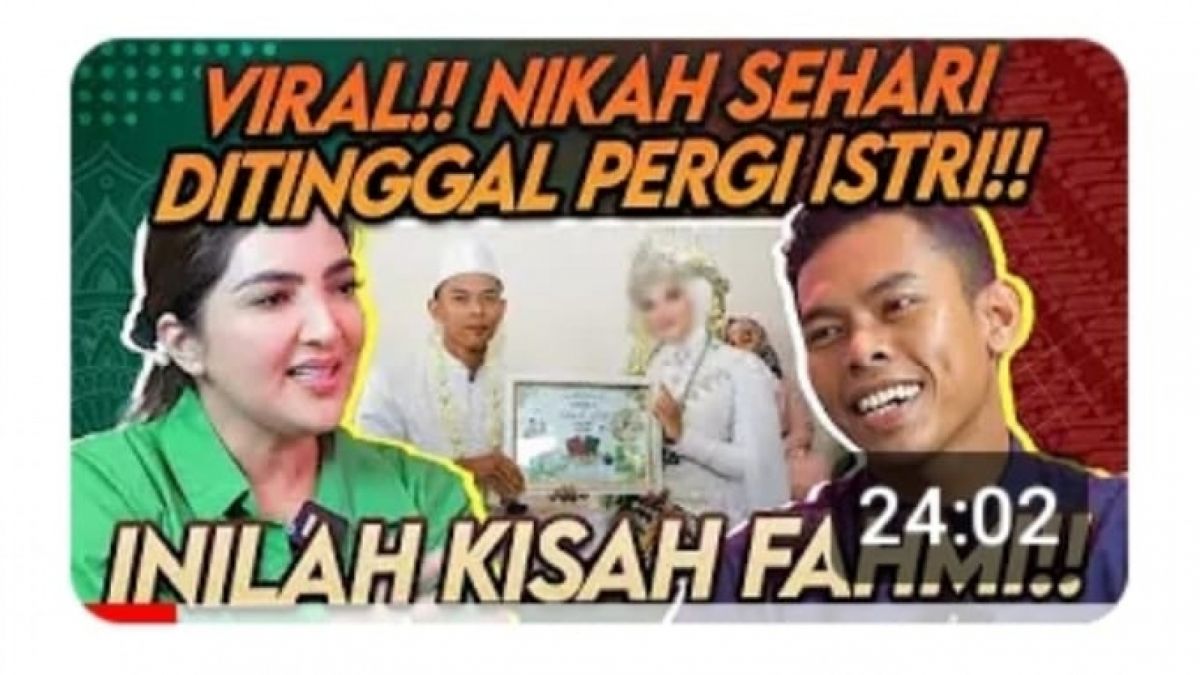 Pengantin viral ditinggal minggat COD ayam geprek dalam talkshow Ngobrol Asix [[screenshot YouTube].]