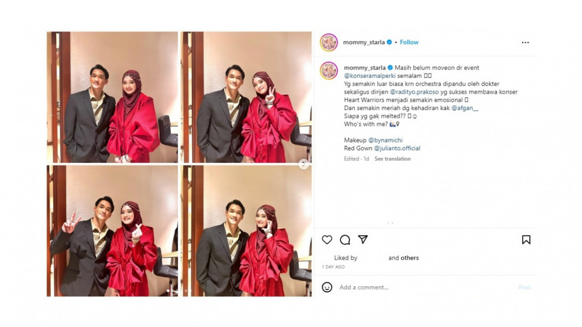 Unggahan Inara Rusli. [[Instagram]]