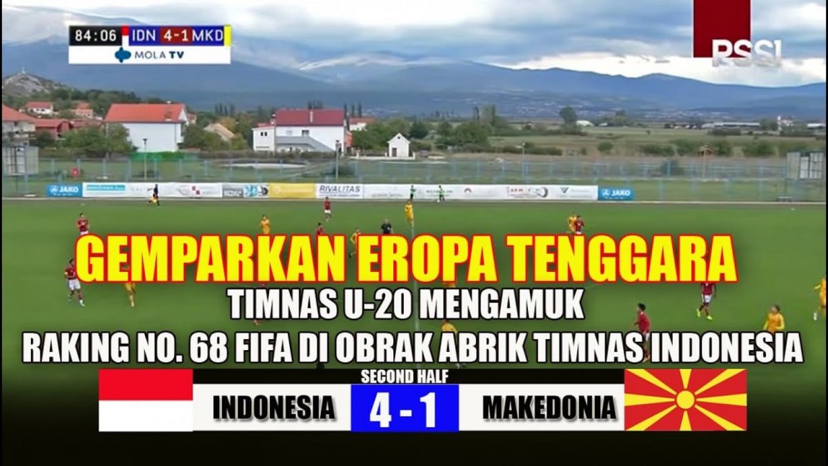 Benarkah Timnas U-20 Indonesia Hancurkan Macedonia 4-1? [(YouTube/Catatan Timnas)]