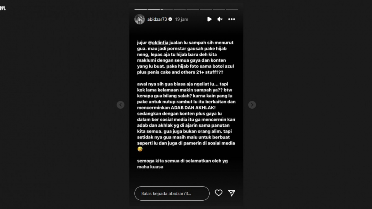 Postingan Abidzar [(Instagram Stories)]