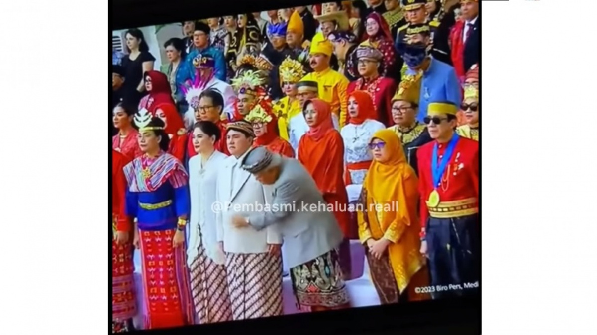 Menteri PUPR Basuki Hadimuljono isengi Menteri BUMN Erick Thohir [(Instagram/@pembasmi.kehaluan.reall)]