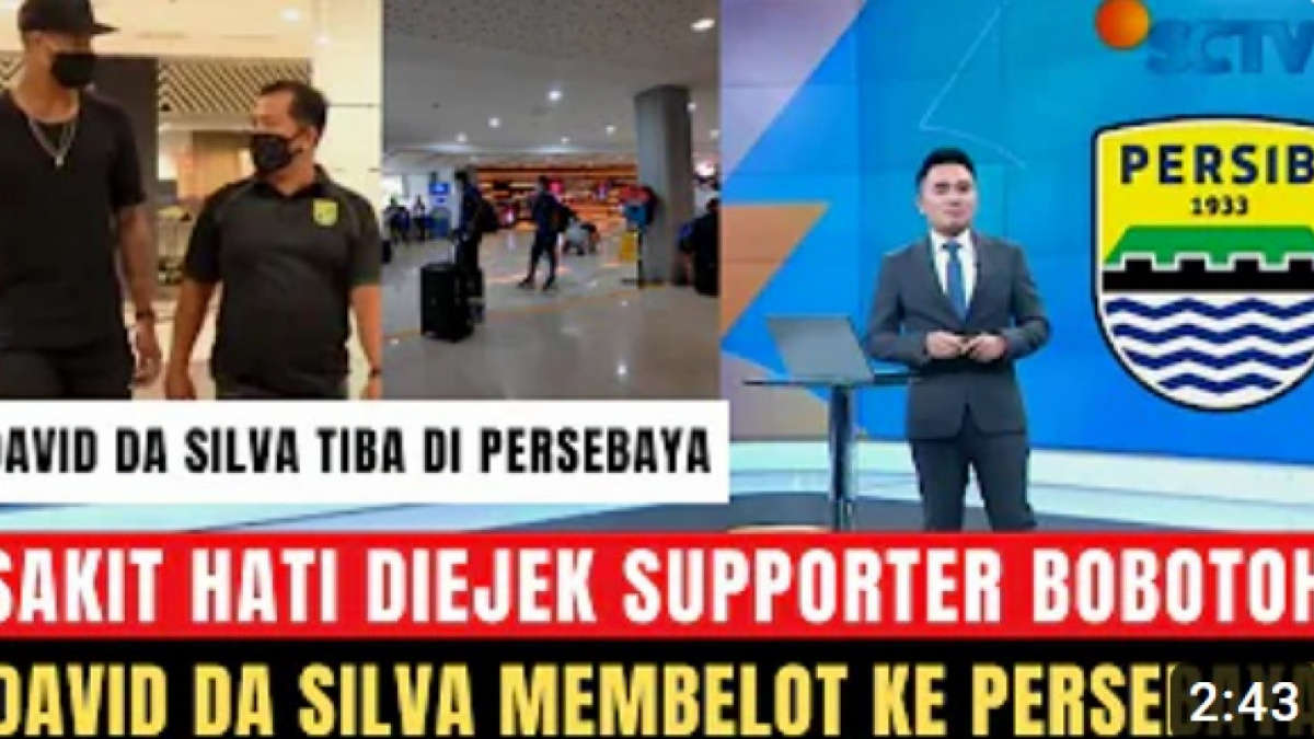 Sakit Hati Diejek Bobotoh, David Da Silva Membelot ke Persebaya, Benarkah? [(YouTube/Liganya Dagelan)]