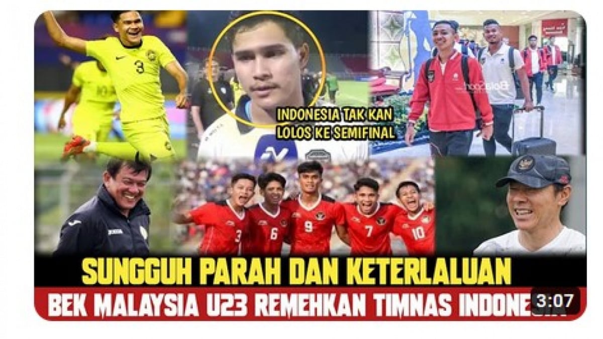 Malaysia meremehkan Indonesia? Video ini tidak memiliki sumber valid dan kredibel [[screenshot YouTube].]