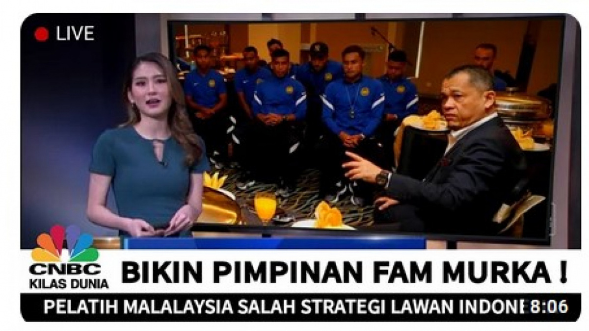 Video ini memberitakan hal tidak benar soal pelatih Timnas Malaysia saat akan berlaga lawan Timnas Indonesia di AFF U-23 2023 [[screenshot YouTube]]