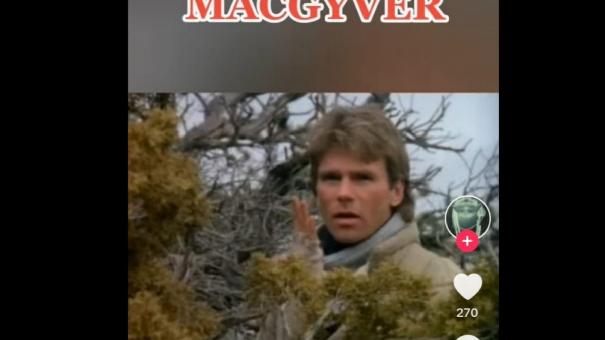 MacGyver, serial televisi 1990-an yang diperankan Richard-Dean Anderson [[screenshot TikTok @chilanguito].]
