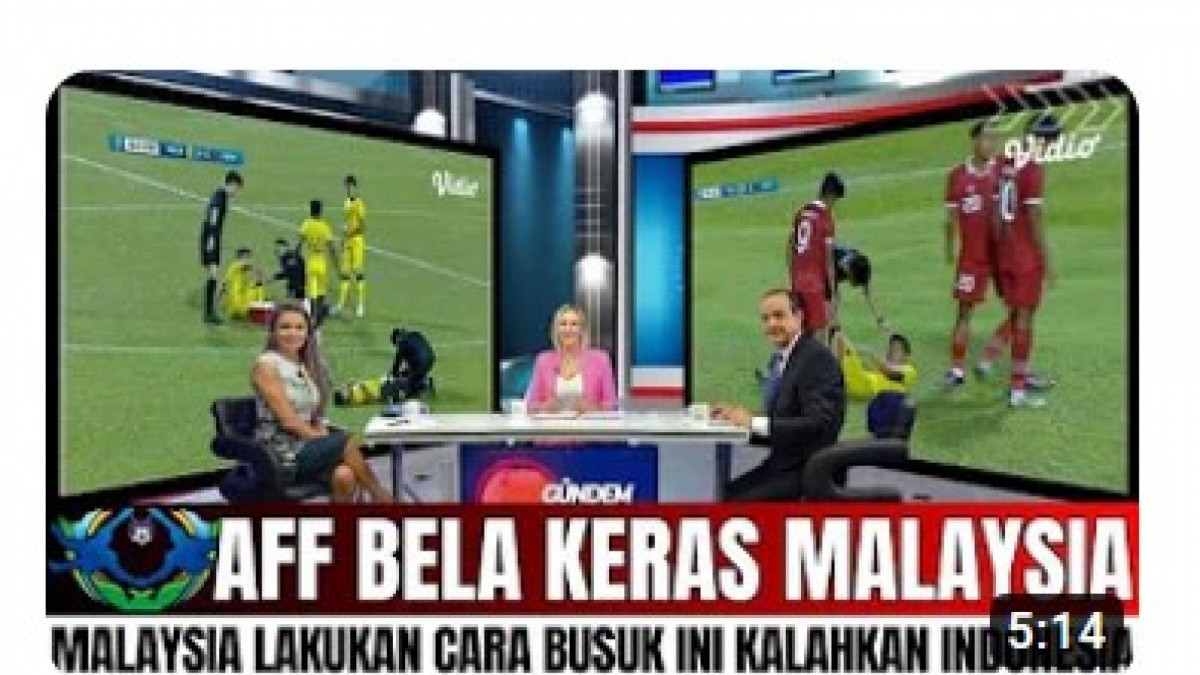 Video dengan informasi salah (X) tentang Timnas Malaysia setelah menang dari Indonesia [[screenshot YouTube].]