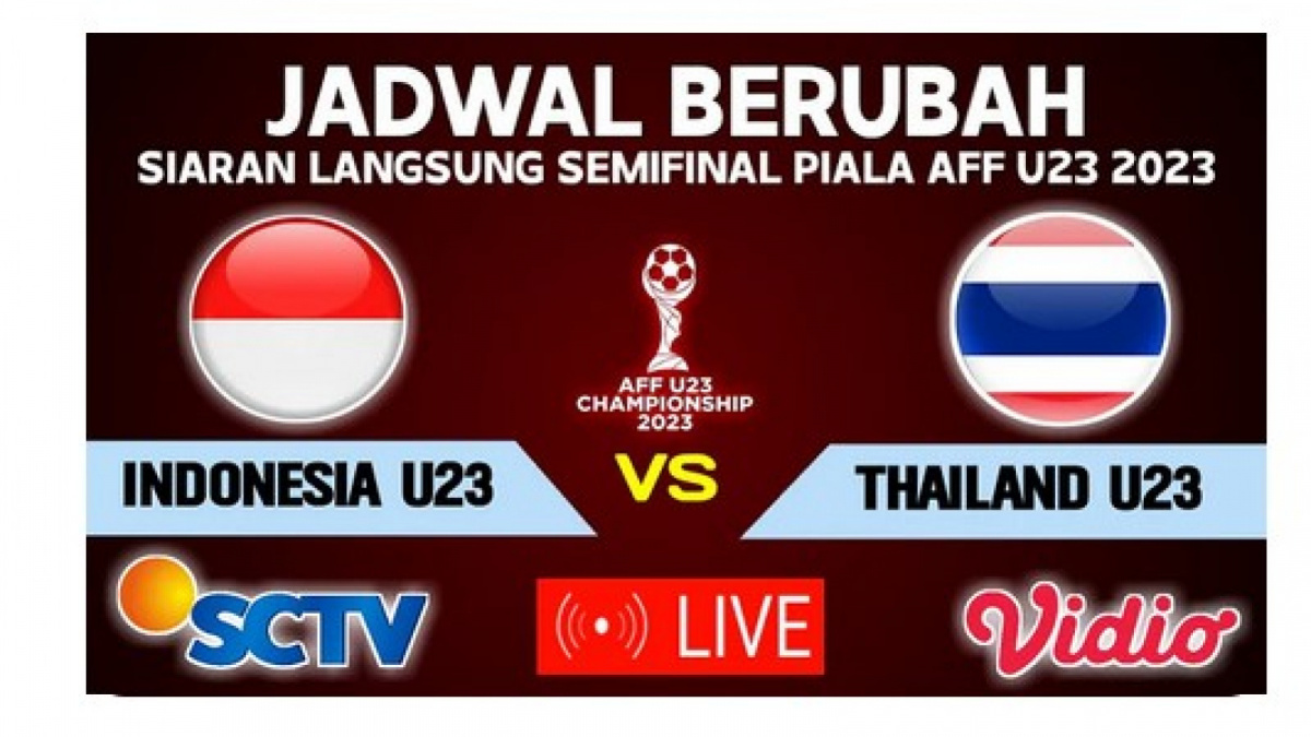 Informasi salah (X) lewat video yang menyatakan jadwal laga Timnas Indonesia vs Thailand berubah [[screenshot YouTube].]