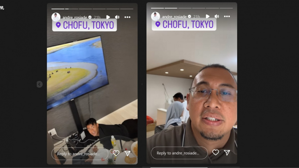 Instagram Stotries ayah Azizah Salsha, Andre Rosiade. [[Screenshot]]