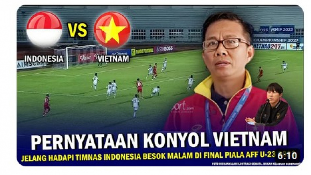 Video salah (X) yang menyebut-nyebut coach Timnas Vietnam menyatakan hal konyol [[screenshot YouTube]]