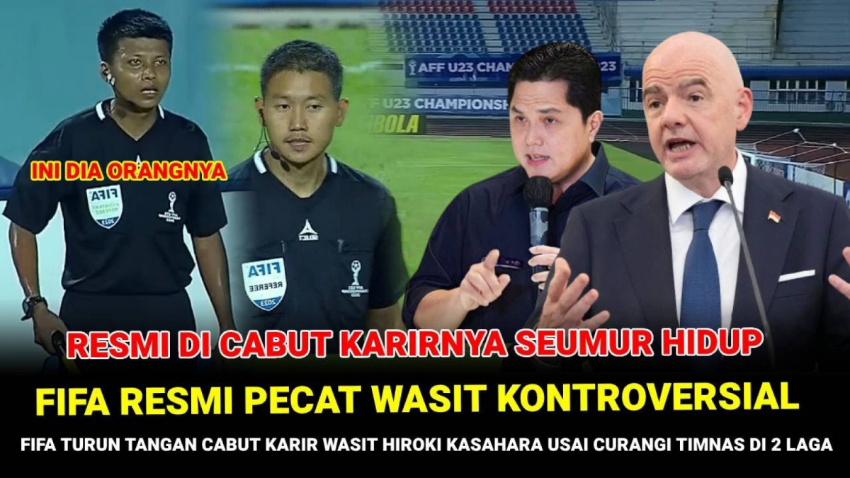 Benarkah FIFA cabut lisensi wasit Hiroki Kasahara. [[YouTube/CALON GARUDA TEAM]]